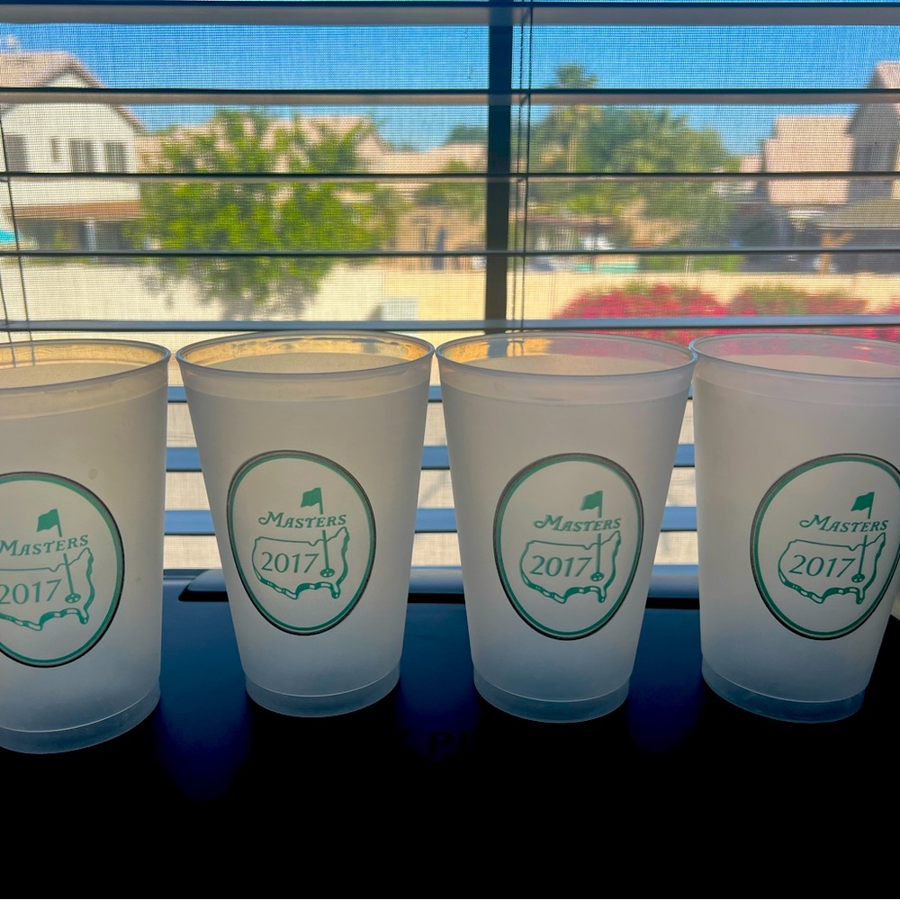 Masters Golf 2017 plastic cups, set of 4